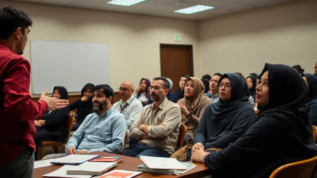 طالب جامعي يتحدث بحماس وسط نقاش صريح مع زملائه حول أسباب عزوف طلاب الجامعات عن الجدية في الدراسة