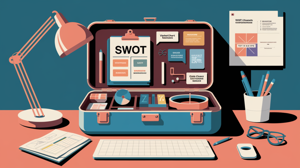 القوة التحليلية: أدوات أساسية لإجراء تحليل البيئة الداخلية للشركة، بما في ذلك SWOT، وسلسلة القيمة، وVRIO، وMcKinsey 7S