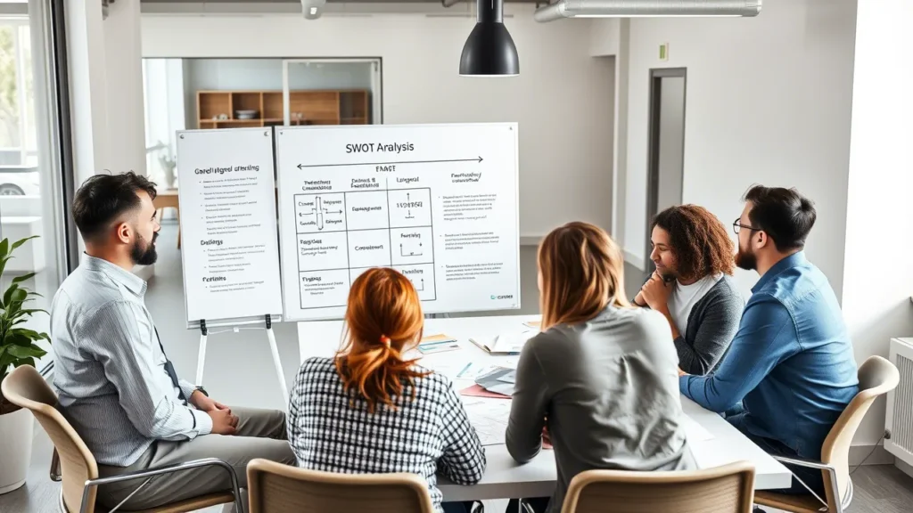 صورة تعبر عن أهمية تحليل SWOT في التخطيط الاستراتيجي