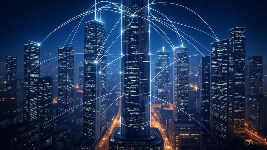 مدينة مستقبلية ترمز لمستقبل إدارة السعر في الأسواق الدولية.